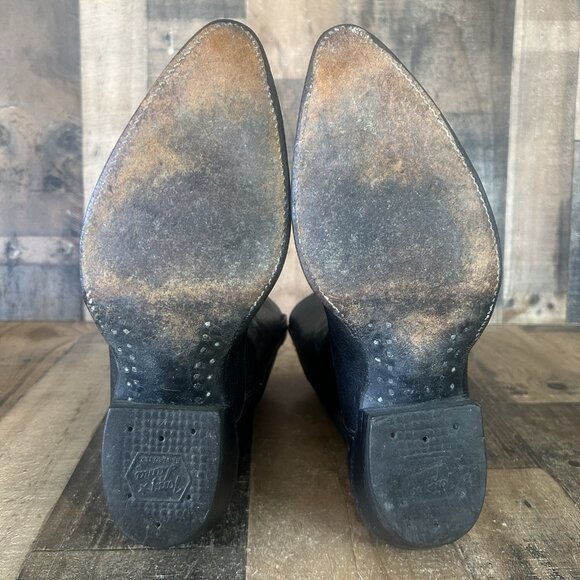 Tony Lama Gold Label Vintage Classic Black Cowboy Boots Mens 11 D - Picture 2 of 12